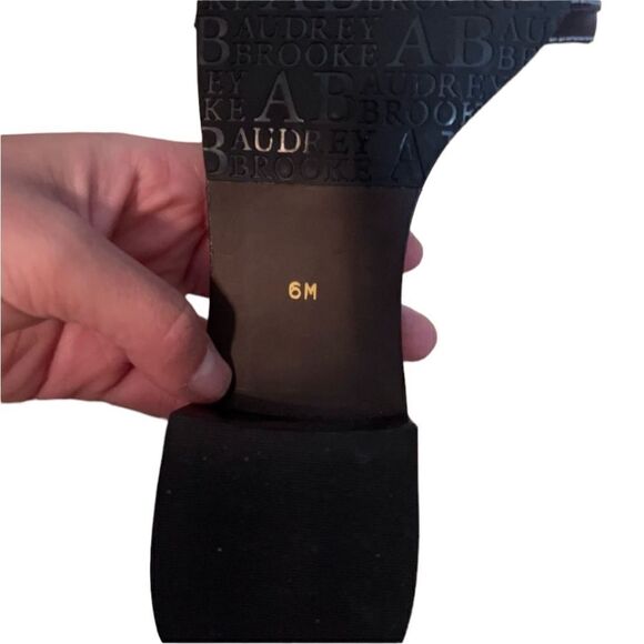 Audrey Brooke brown slip on heeled sandals - Picture 7 of 9